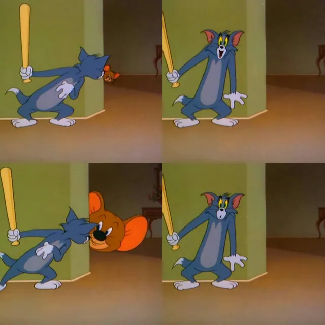 Tom and Jerry surprised 