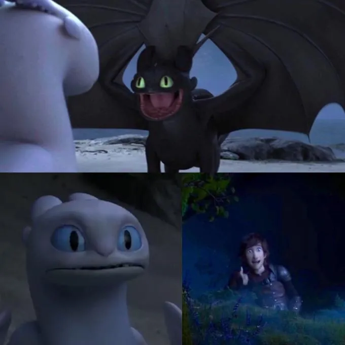 Toothless presents himself 