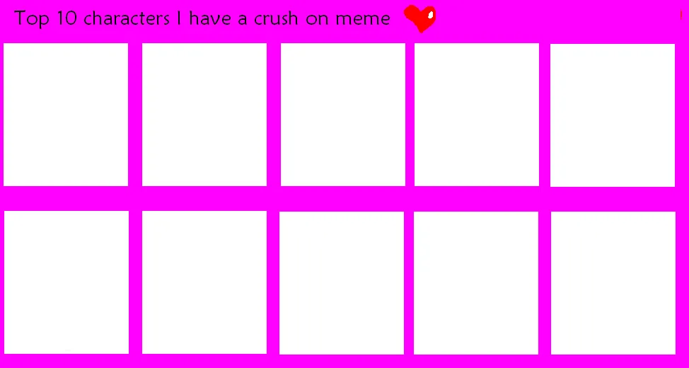 Top 10 characters I have a crush on 