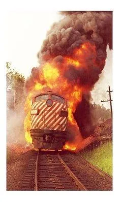 Train on Fire 
