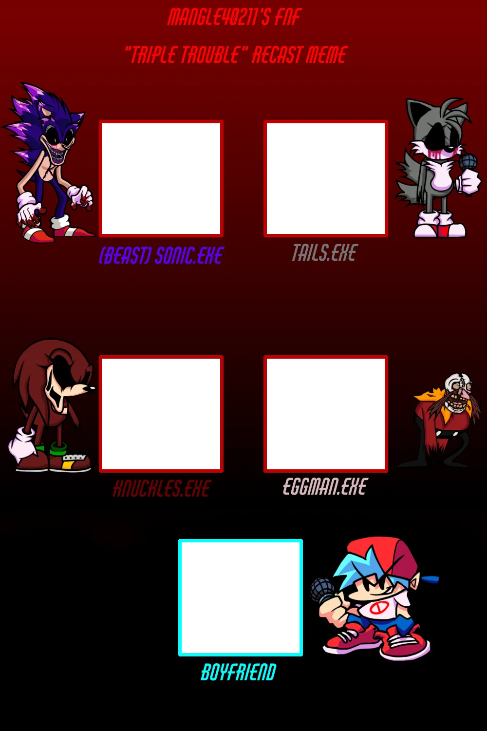 Triple Trouble Recast Meme 