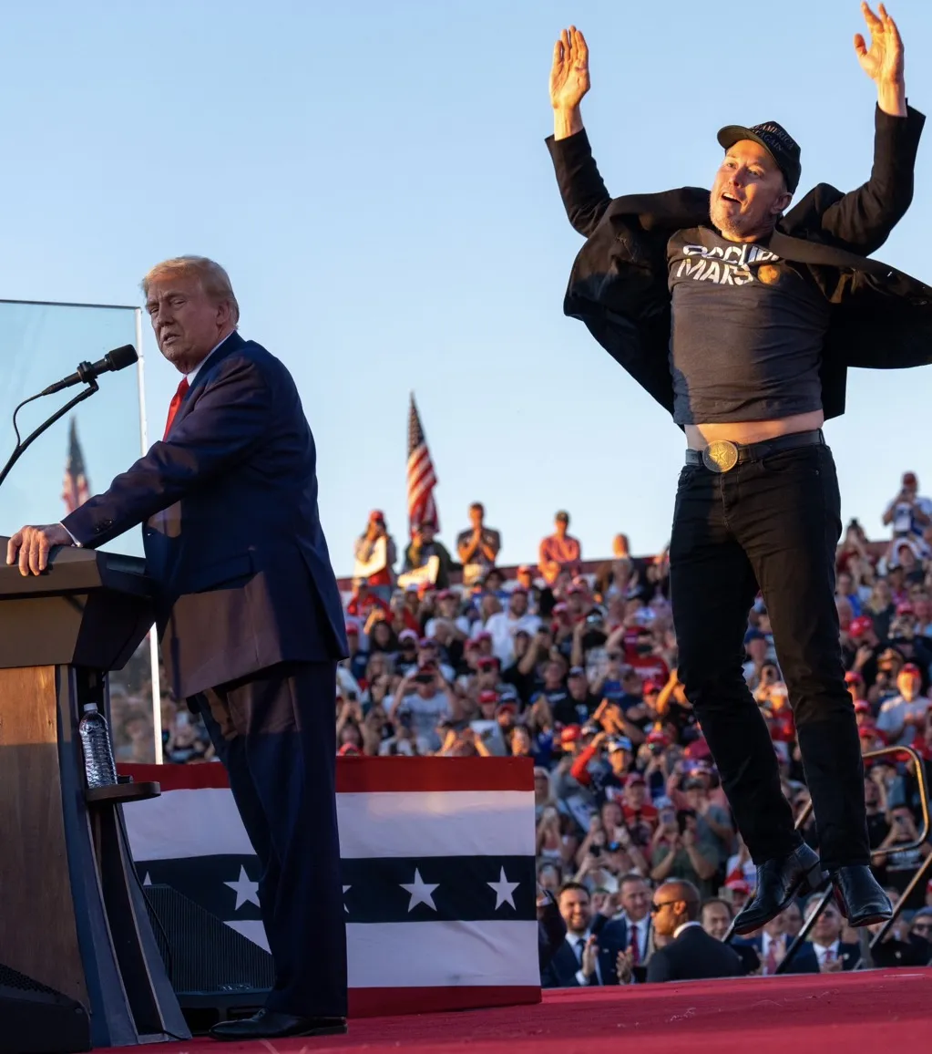 Trump and Jumping Elon