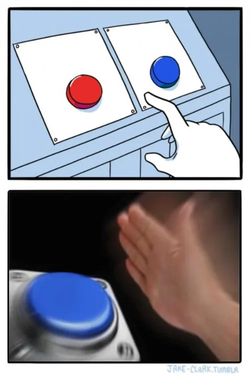 Two buttons one blue button Redux 