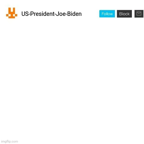 US-President-Joe-Biden announcement template orange bunny icon 