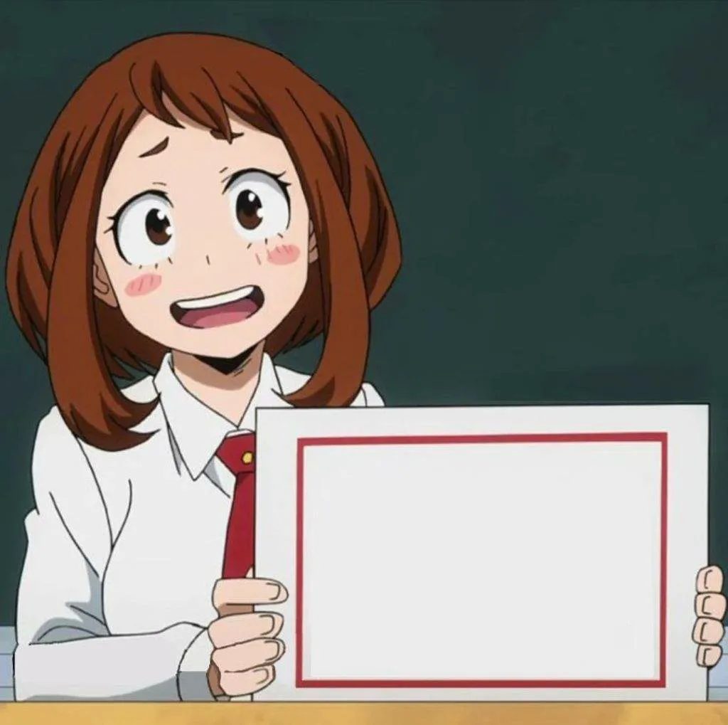 Uraraka Blank Paper 
