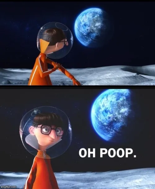 Vector oh poop meme 