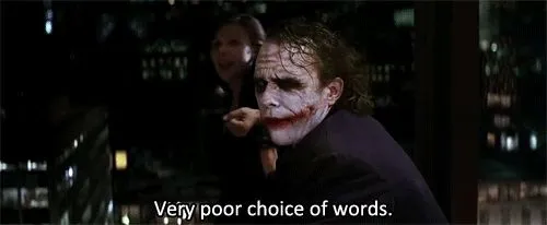 Very poor choice of words 