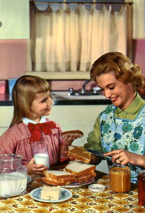 Vintage Mom and Daughter 