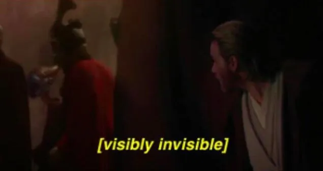 Visibly invisible 