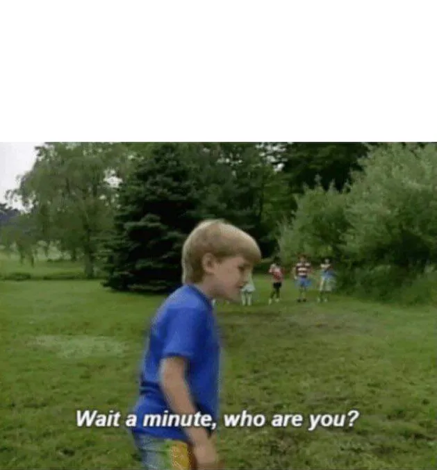 Wait a minute, who are you? 