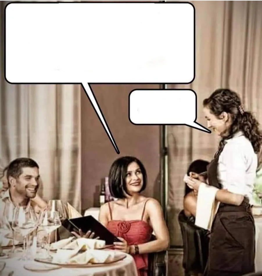 Waiter restaurant order 