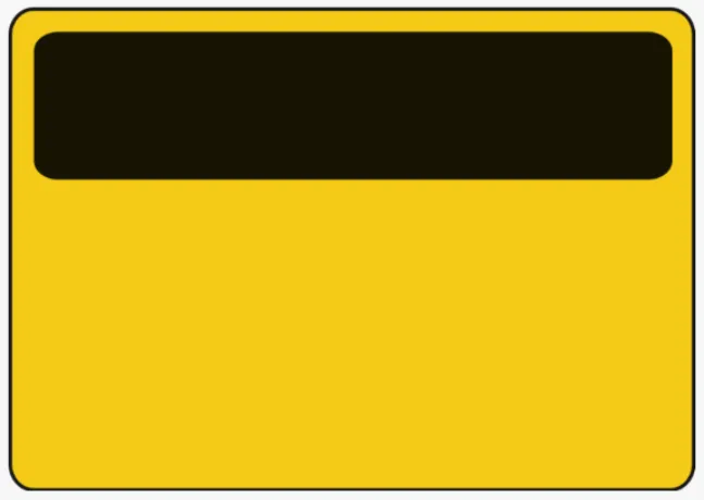 Warning Blank Sign Yellow 