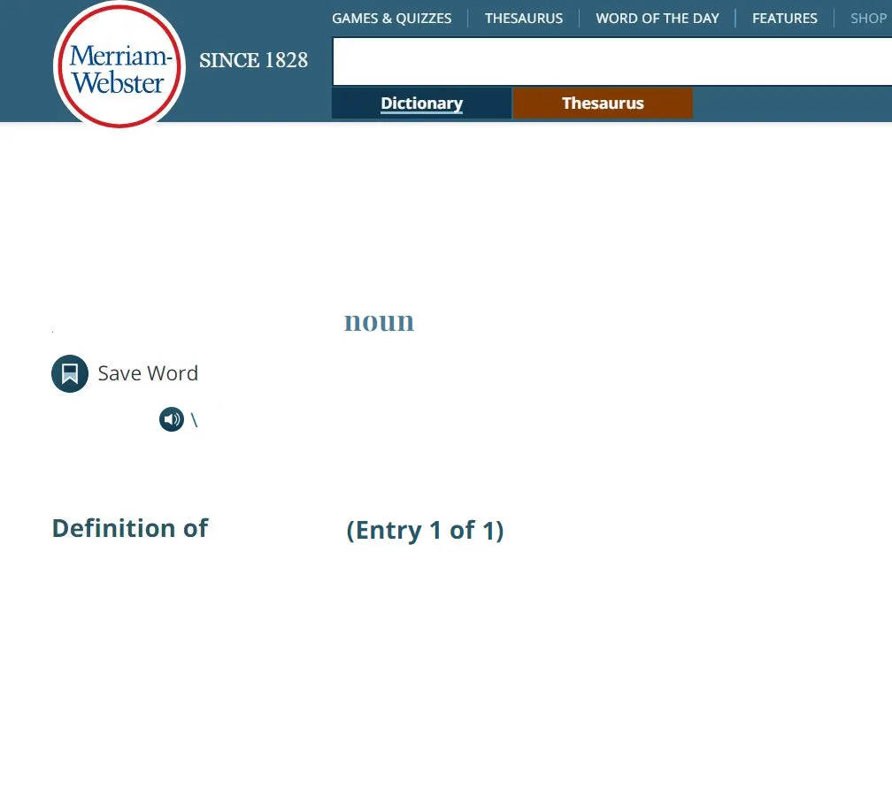 Webster's Dictionary 