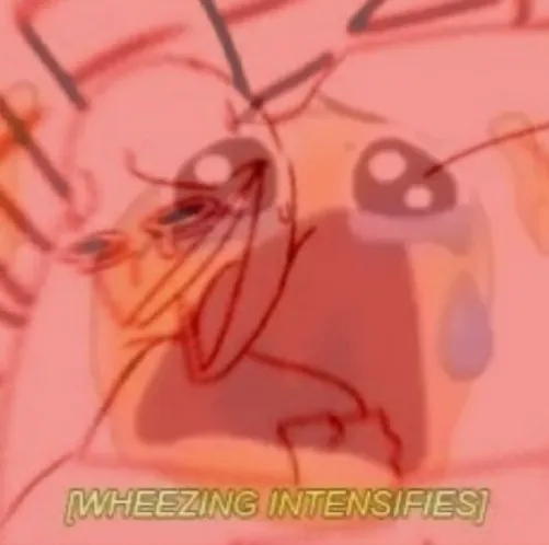 Wheezing but internally crying 