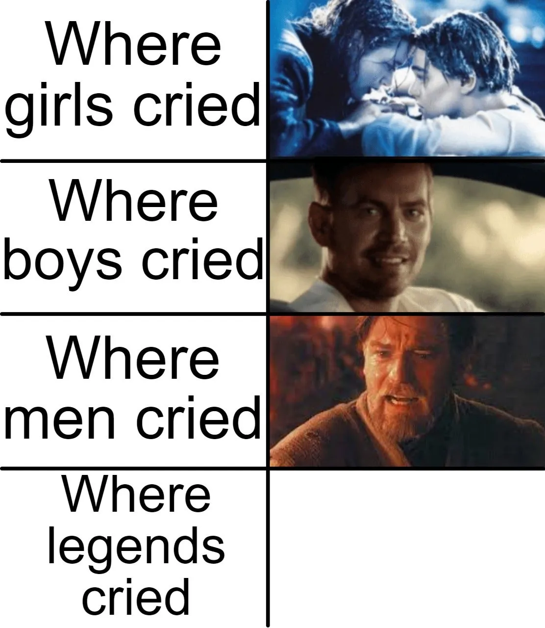 Where legends cried format 