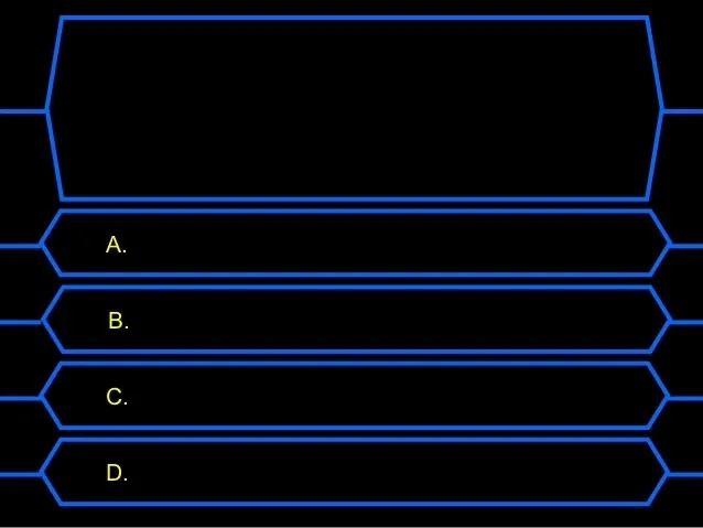 Who Wants To Be A Millionaire Question 