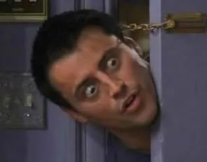 Wide Eyes from behind door 