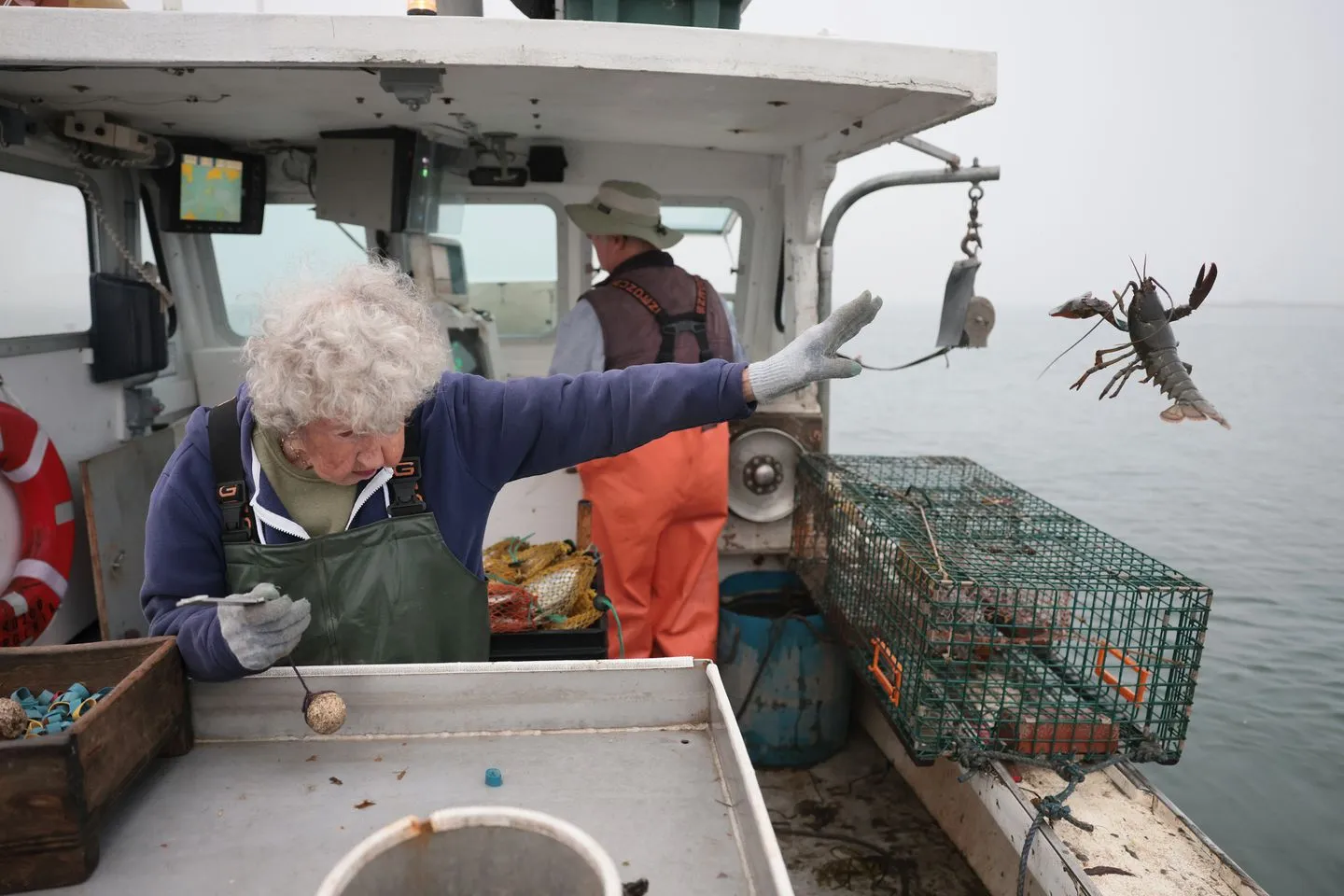 Woman Throws Lobster 