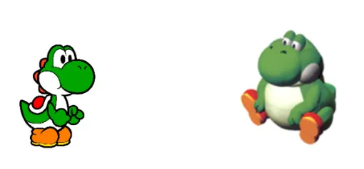 Yoshi Vs Big Yoshi 