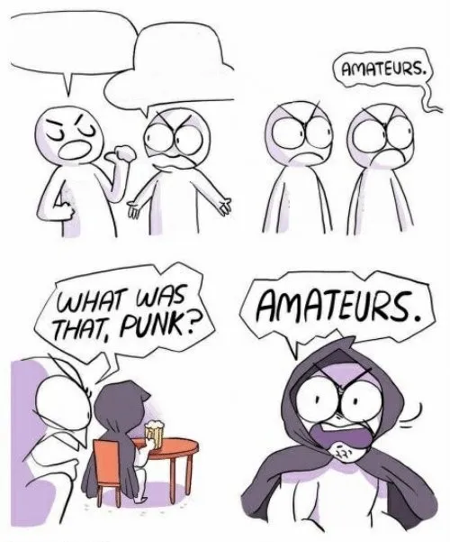 amateurs comic meme 