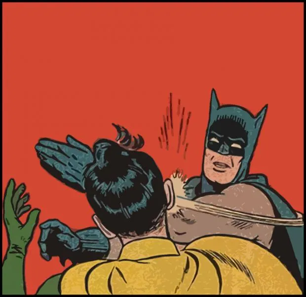 batman slapping robin no bubbles 