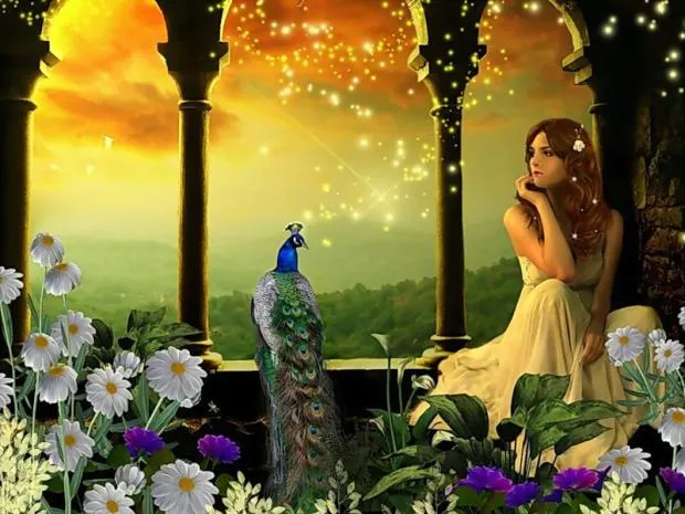 bird flowers beauty romance 