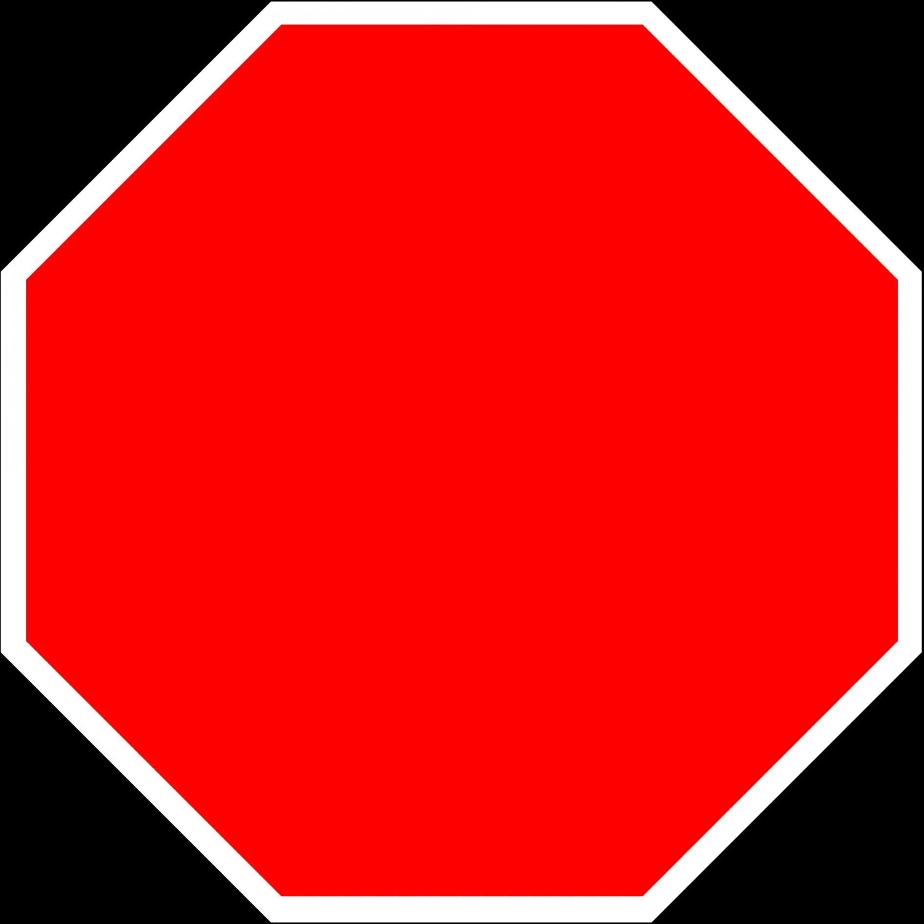 blank stop sign 