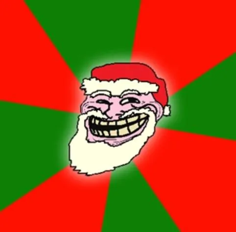 christmas santa claus troll face 