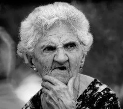 confused old lady 