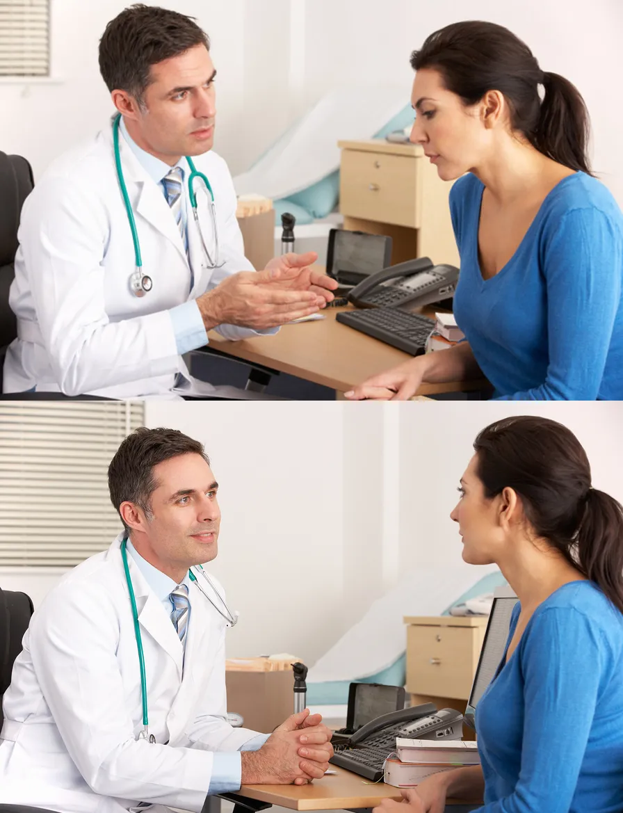 doctor talking to patient 