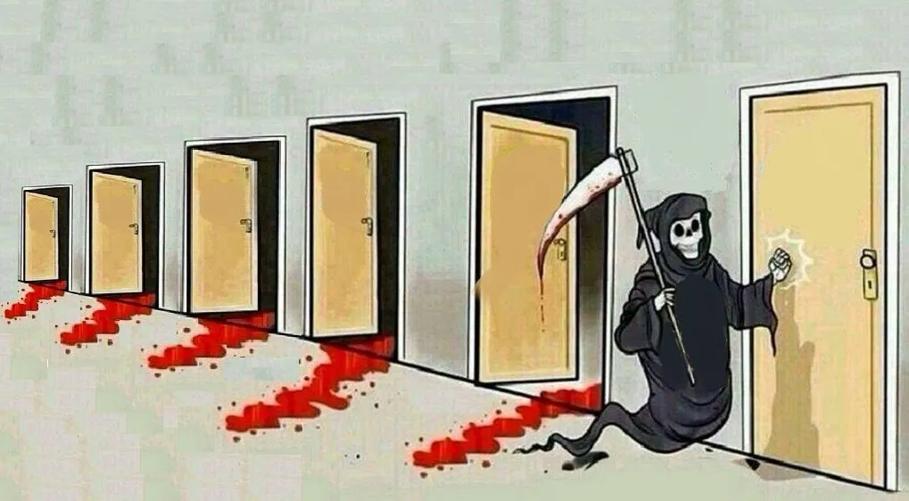grim reaper knocking door 