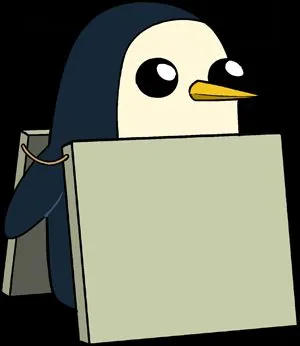 gunter penguin blank sign 