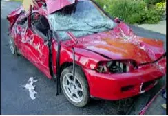 honda civic car crash 