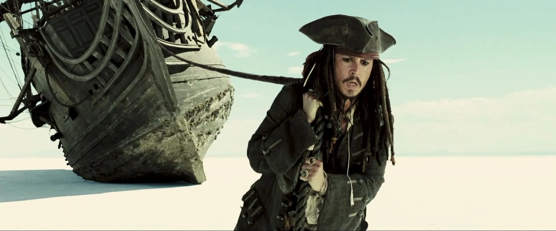 jack sparrow pulling ship 