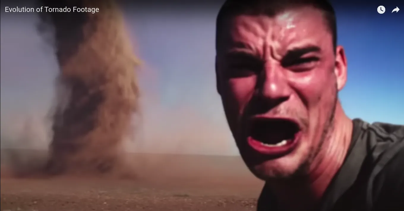 jimmy running from tornado 