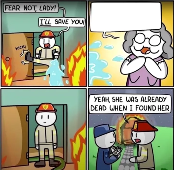 lady in fire comic 