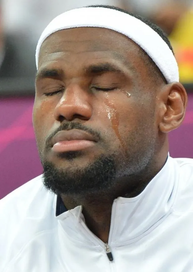 lebron james crying 