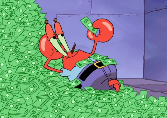 mr crab on money bath 