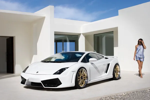 nice car/ house 