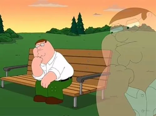 pensive reflecting thoughtful peter griffin 