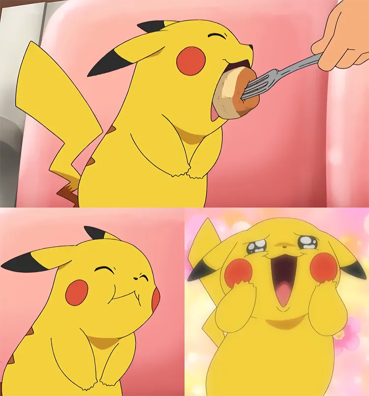 pikachu loves food 