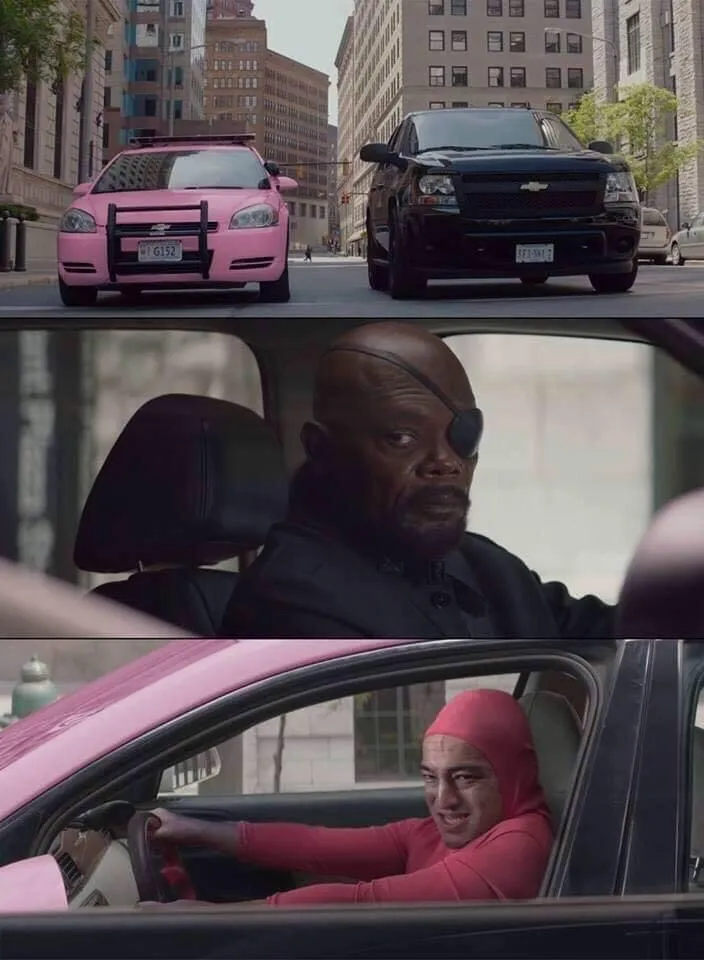 pink guy nick fury 