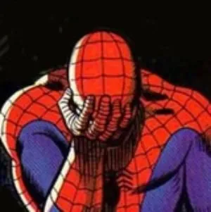sad spiderman 
