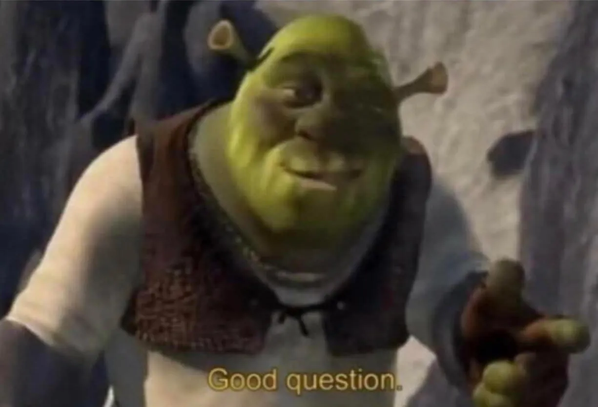 shrek good question 