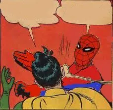 spider-man slapping robin 