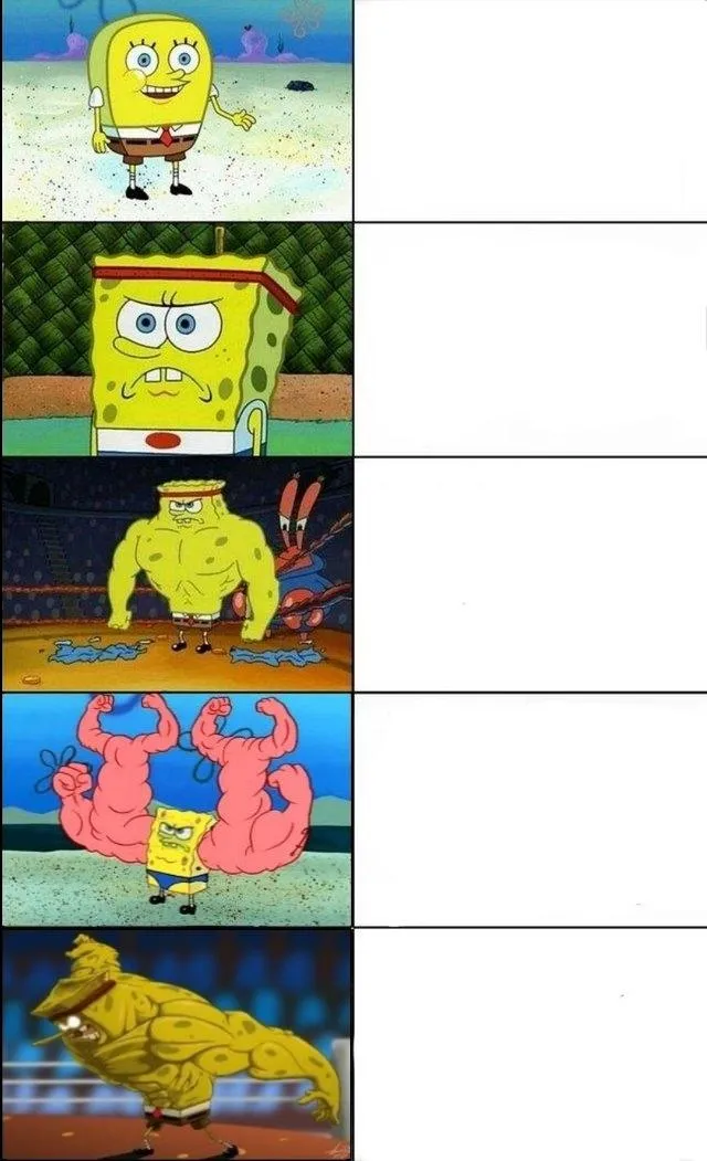 spongbob weak to strong 