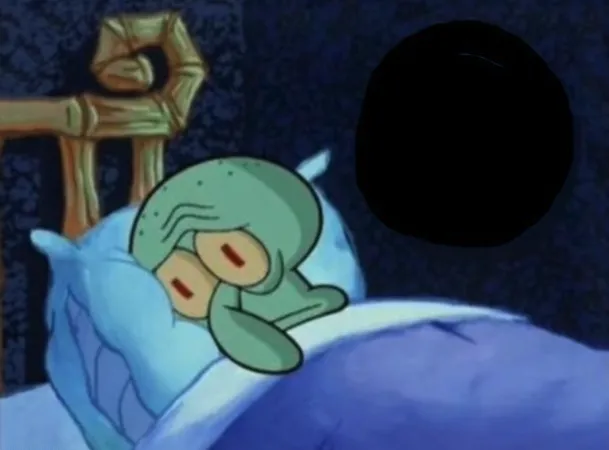 squidward sleeping 