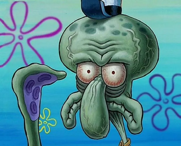 squidwards ugly face (red mist) 