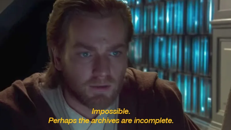 star wars prequel obi-wan archives are incomplete 