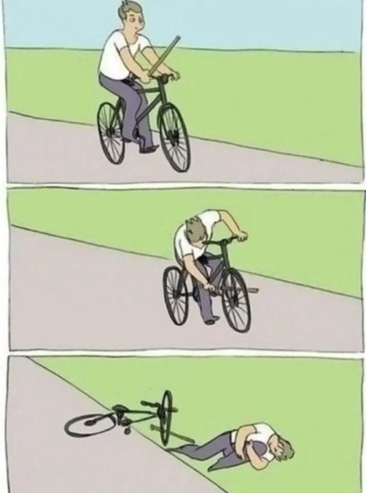 stick in bike meme 